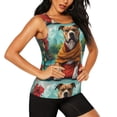 thumbnail image 2 of Fotbe Meditating French Bulldog Blusas Sin Mangas para Mujer – Estilo Casual, Corte Suelto, Slim-Fit, Cuello Redondo Deportivo, Tops de Verano para Gimnasio y Yoga-XX-Large, 2 of 7