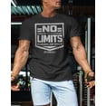 thumbnail image 3 of Gymish No Limits Men’s Workout T-Shirt – Funny Gym Shirt, Lifting Tee, Deadlift Fitness & Bodybuilding Top, 3 of 6