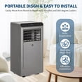 thumbnail image 5 of 8000 BTU Portable Air Conditioner – 2025 Upgrade 3-in-1 AC Unit with Remote Control, LED Display, 24H Timer, Ultra-Quiet, Window Kit for Rooms up to 350 Sq.Ft, Gray, 5 of 7