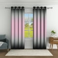thumbnail image 5 of Aofoto Thermal Insulated Soundproof Grommet Curtains, Black Pink Light Blocking Curtains for Living Room Bedroom, 42x84 Inch, 2 Panels, 5 of 6