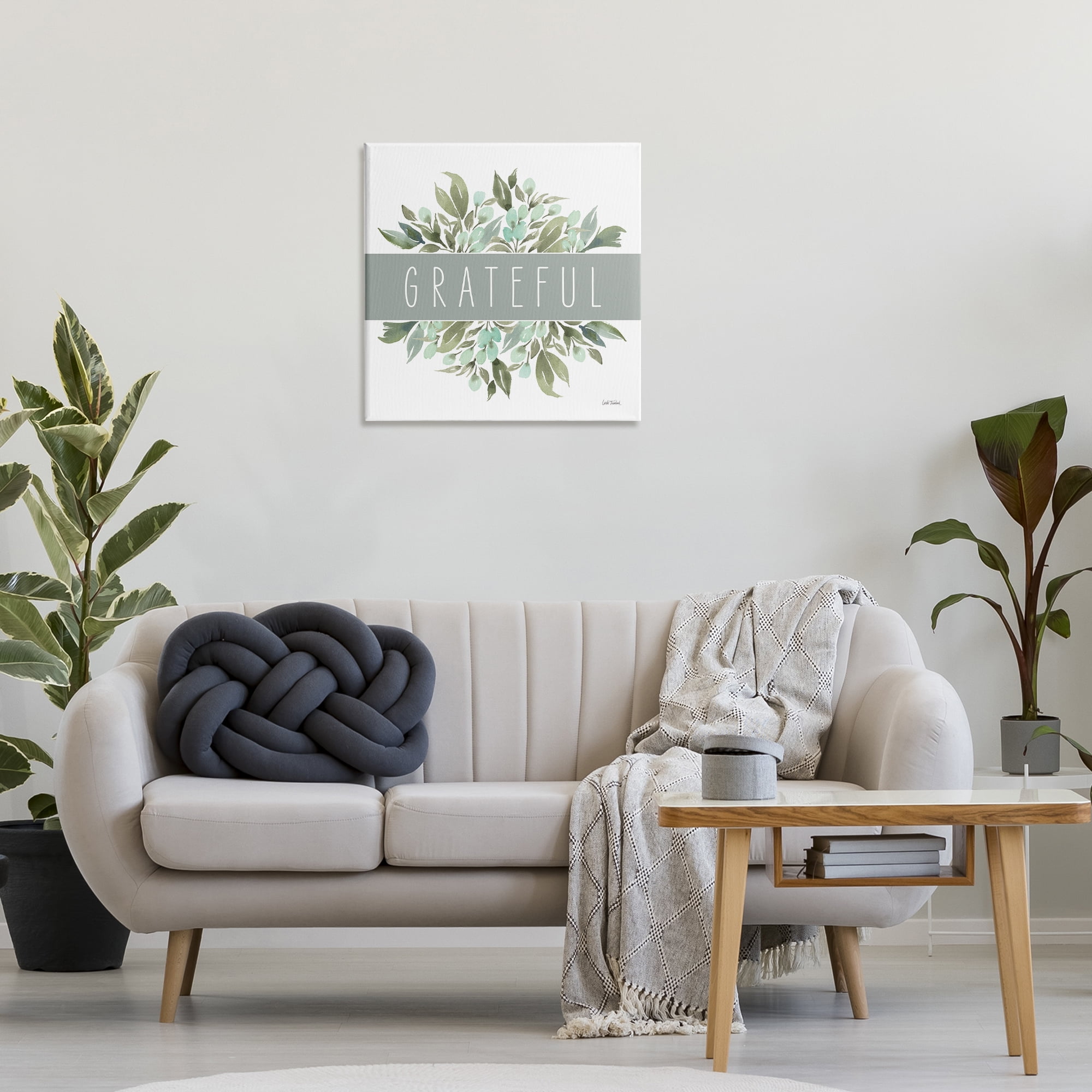 Stupell Industries Grateful Cottage Florals Plants & Flowers Painting Wrapped Canvas Art Print Wall Art, 24 x 24