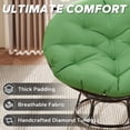 thumbnail image 4 of MeetLeisure 46 Inch Large Papasan Chair Handwoven Wicker with Thcik Olefin Cushion,Sturdy Steel Frame,Waterproof for Living Room,Bedroom,Lounge,Balcony,Indoor Outdoor,Green, 4 of 8