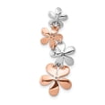 thumbnail image 3 of Finest Gold 14K Rose & White Gold 0.12 CTW Diamond Four Flower Chain Slide Pendant, 3 of 4