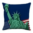 thumbnail image 2 of Boovnll 4th of July Pillow Covers 18x18 - Red White Blue Stars Stripe Flag Throw Pillow Covers, Linen Patriotic Pillow Covers for Memorial Day Home Sofa Couch Decor, 4th of July Decorations, 2 of 6
