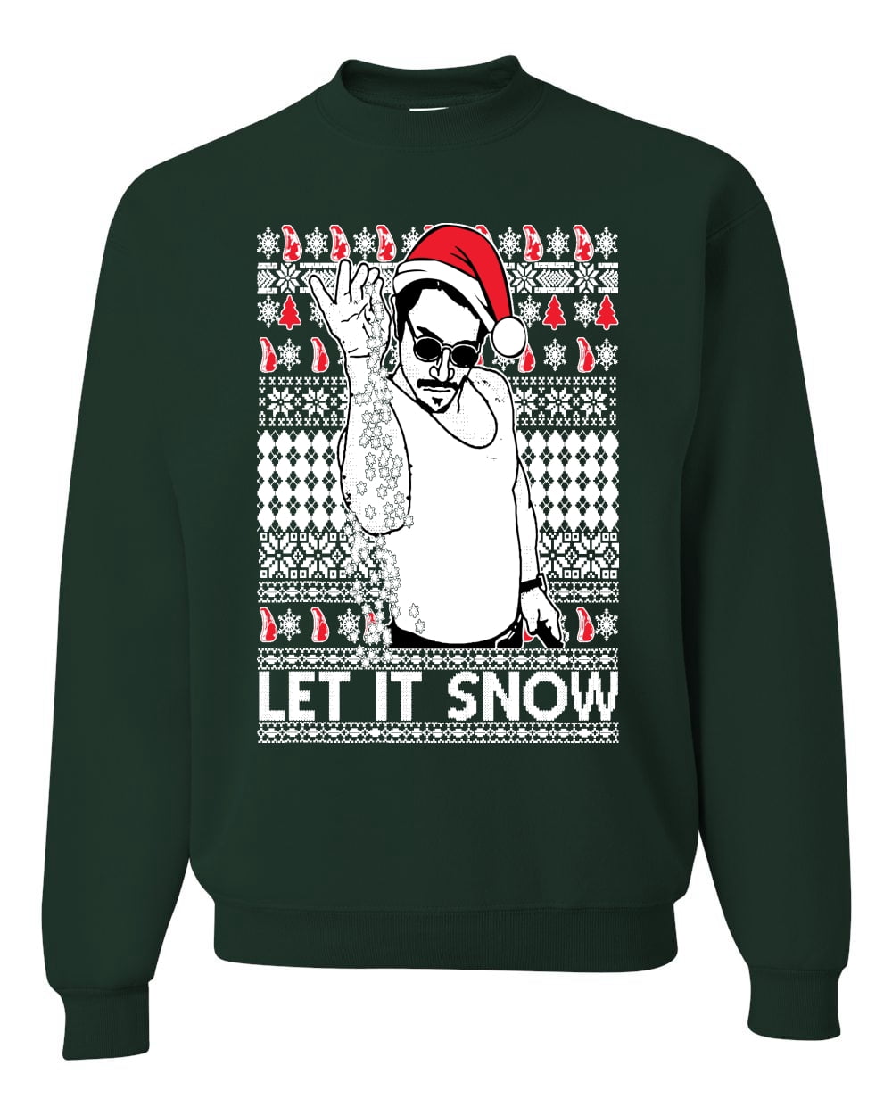 men's let it snow ugly christmas sweater walmart