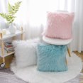 thumbnail image 6 of 2 Black Decorative Pillow Covers New Luxury Series Merino Style Faux Fur Fluffy Throw Pillow Covers Square Fuzzy Cushion Case 16x16 Inch, 6 of 7