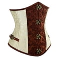 thumbnail image 3 of UPPADA Corset Bustier Clearance,Womens Floral Corset with Zipper Embroidered Corset Tops Vintage Corset Dress Lace Corset Tops Overbust Corset Bustier Top, 3 of 5