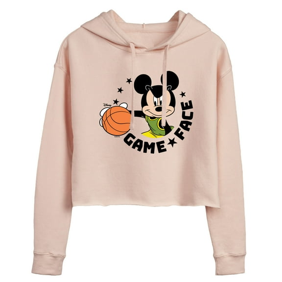 Disney - Game Face Basketball - Juniors Cropped Pullover Hoodie