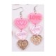 thumbnail image 2 of Pendientes colgantes de corazón: pendientes llamativos con purpurina para mujer, regalos románticos para las fiestas., 2 of 2