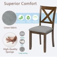 thumbnail image 5 of NEW Dining Chairs set for 4,Kitchen Chair with Padded Seat, Side Chair for Dining Room, Walnut, 5 of 8