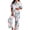 Blue, variant on Pajamas for Women Set, Soft Christmas 2 Piece Pjs, Lightweight Short Sleeve Button Down Top, Breathable Holiday Print, Comfy Relaxed Fit Festive Loungewear