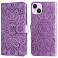 thumbnail image 5 of Funda tipo cartera GANGXUN para iPhone 15 Plus , diseño girasol, cuero PU, soporte, cierre magnético, tarjetero, 5 of 5