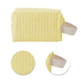 thumbnail image 4 of Unique Bargains 1 Pc Simple Wrist Makeup Bag Yellow PU Leather, 4 of 6