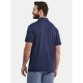 thumbnail image 3 of Birdie Bound Men's and Big Men’s Textured Stripe Golf Polo Shirt, Sizes XS to 5XL, 3 of 5
