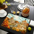 thumbnail image 5 of of 4 Placemats Featuring 2D Flat Printing And Non-Real Embroidery of Rome in a Pop Art Style, Designed for Dining Tables, Kitchens, Parties, Indoor Use, Holidays, Dinner Gatherings, 5 of 6