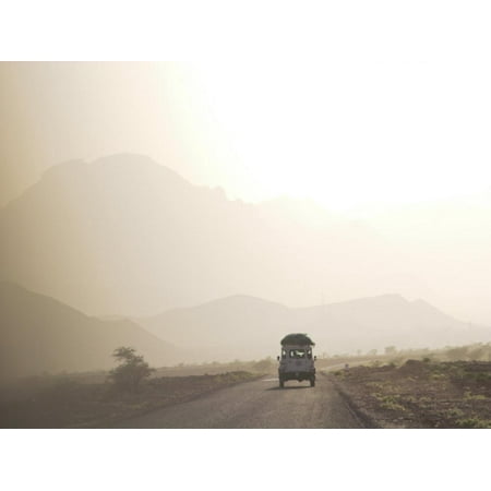 Land Cruiser Driving Along Dusty Road, Between Zagora and Tata, Morocco, North Africa, Africa Print Wall Art By Jane