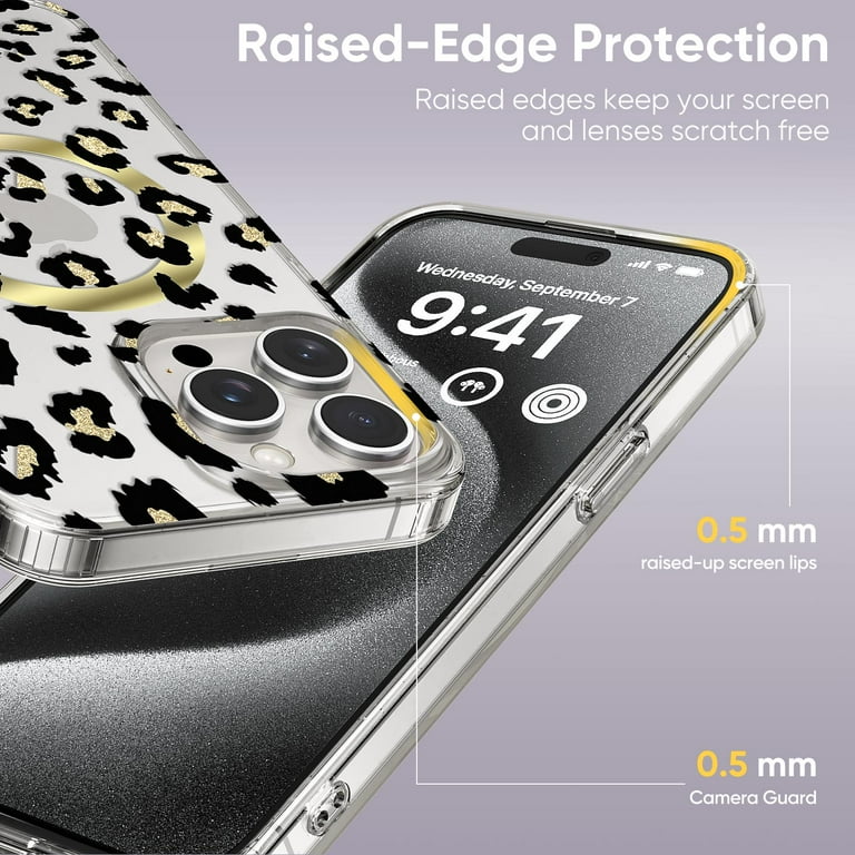 Allytechgroup Anti-Scratch Leopard Print Hard Shell Back Cover Cell Phone  Case with Protective Case Cover for Apple iPhone 17 Air, Black - Walmart.com
