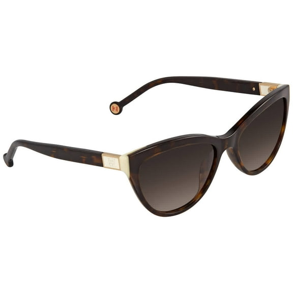 Carolina Herrera Brown Gradient Cat Eye Ladies Sunglasses SHE872 0722 55