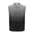 thumbnail image 4 of BinBiL Mens Sleeveless Shirt Casual Summer Tank Top Button Up Sleeveless Beach Shirts with Chest Pocket Dark Gray S(S), 4 of 5