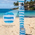 thumbnail image 4 of EDX Portable Beach Cabana Shelter Canopy, UPF 50+ Sand Pocket Sun Shade with Carry Bag, Easy Setup Waterproof Outdoor Beach Tent with Vent Top, for Kids, Family & Friends, Light Blue, 4 of 9