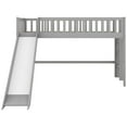 thumbnail image 6 of Aukfa Twin Loft Bed with Slide, Solid Wood Bed Frame for Kids - Gray, 6 of 8