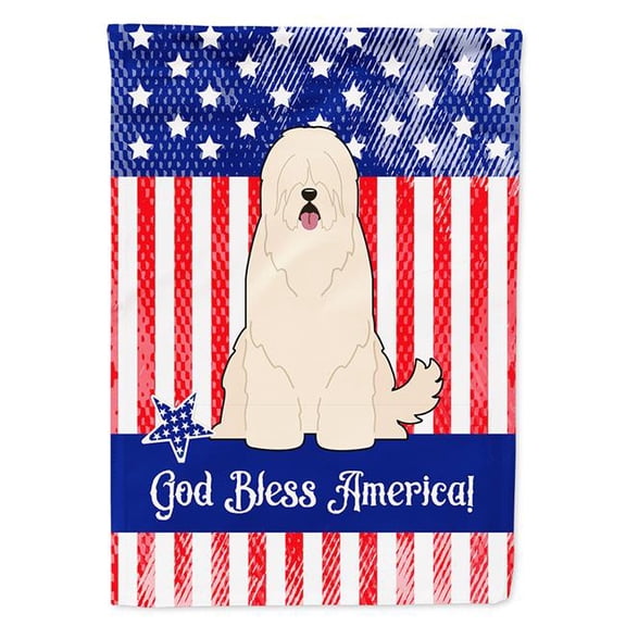 Caroline's Treasures BB3019GF Patriotic USA South Russian Sheepdog Flag Garden Size , Small, multicolor