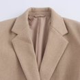 thumbnail image 5 of HH TRAF Abrigos de invierno de moda para mujer, lisos, con cuello vuelto, mangas largas, bolsillos, un solo pecho, elegante abrigo suave para mujer, 5 of 5