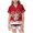Z11-Red, variant on Xdzjlr Christmas Pajamas Girls Xmas Classic Print Button Down Collar Short Sleeve Tops Shorts Set Nightwear Kids Loungewear Pjs Pink