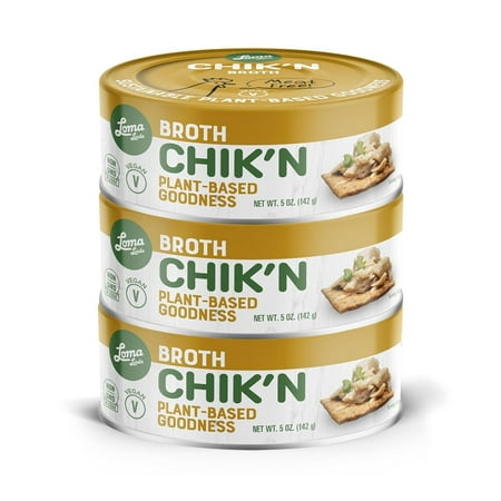 Loma Linda - CHIK’N - BROTH Plant Based Chicken (5 oz) (Pack of 3) Vegan