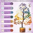 thumbnail image 3 of Seven Chakra Crystal Tree Good Luck Showpiece for Home Decor Items Crystals Gemstones Bonsai Money Tree for Good Luck, Decoration Gift Item, Multicolor Golden Wire-8-10 Inches-200 Beads, 3 of 4
