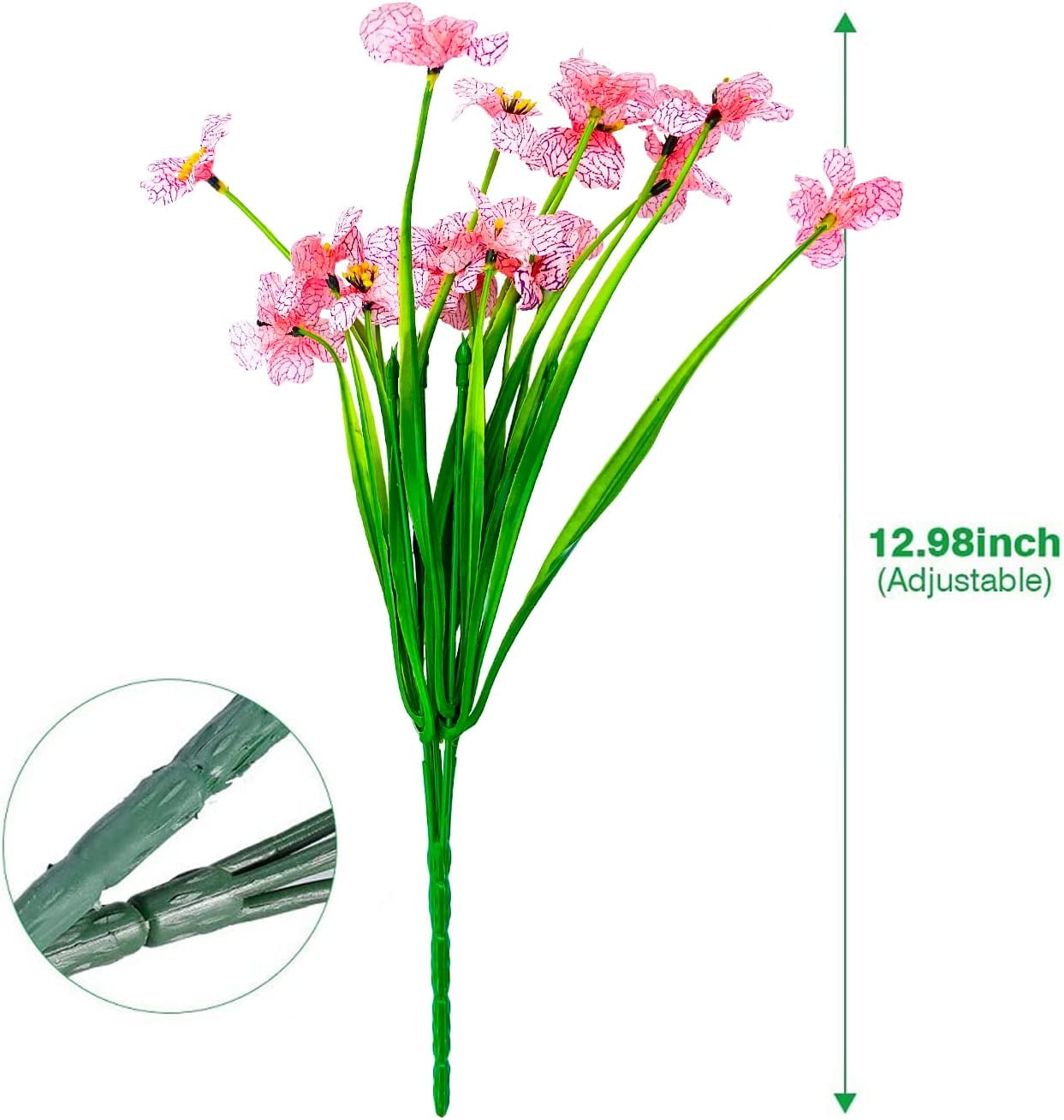 Artificial Flowers Outdoor, 20 Bundles Artificial Plants UV Resistant Fake Plants for Outdoors Outside Front Porch Window Box Hanging Planter Decoration