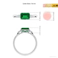 thumbnail image 5 of ANGARA Lab Grown 1 Ct Classic Emerald-Cut Emerald Side Stone Engagement Ring for Women in 14K White Gold (Size-7x5mm) | May Birthstone, Anniversary, Jewelry Gift for Women | Lab-Grown Emerald Ring, 5 of 8