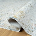 thumbnail image 4 of LR Home Alison Sandy Bordered Floral Indoor Polyester Area Rug, Light Gray/Blue, 2' x 3', 4 of 5
