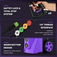 thumbnail image 2 of 5000PSI Pressure Washer, 2.8 GPM Power Washer with 33FT Extension Hose Reel, Pressure Adjustable (2500PSI-5000PSI), 4 Quick Connect Nozzles and Foam Cannon for Car/Fence/Patio(Purple), 2 of 6