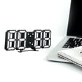 thumbnail image 4 of Reloj Digital LED 3D reloj de mesa electrónico reloj despertador relojes colgantes brillantes de pared carcasa negra, 4 of 7
