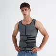 thumbnail image 1 of Chaleco moldeador de doble cinturón para hombre, corsé de goma reforzado para el sudor, cinturón deportivo ajustado para la cintura, 1 of 6