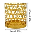 thumbnail image 3 of SIYTUAU Gold Geometric Iron Candlestick With Openwork Design For Home Decor Table Display And Festive Gatherings 2.4 X 2.4 X 2.5 Inches E, 3 of 6