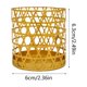 thumbnail image 3 of Candelabro geométrico de oro | Candelabro de hierro calado • Tono dorado • Decoración moderna del hogar • Tamaños variados 2,36x2,36x1,97 pulgadas – 3,35 pulgadas | Ligero | Adorno de una pieza, 3 of 6
