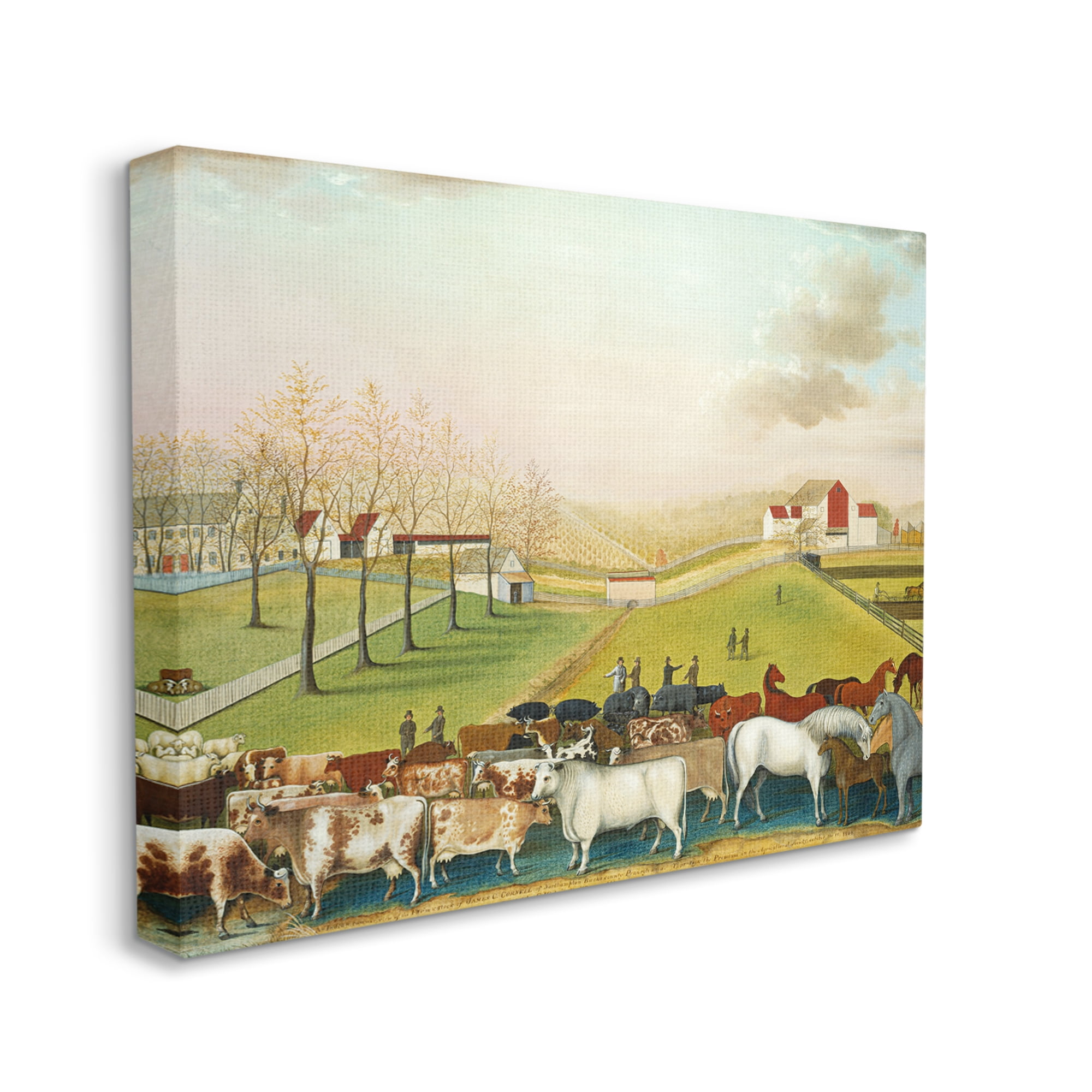 Stupell Industries The Cornell Farm Edward Hicks Classic Farm Painting Painting Gallery Wrapped Canvas Print Wall Art, Design by one1000paintings