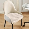 thumbnail image 4 of Fareti 18x17 Inch Curved Dining Chair Cushion with Non Slip Bottom Thickened Linen Like Fabric High Resilience Cotton Machine Washable for Home Office Seating Comfort, 4 of 8