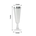 thumbnail image 2 of HLONK 12 Pack | 6oz Gold Rim Glittered Plastic Champagne Glasses  Disposable Flutes With Detachable Base, 2 of 11