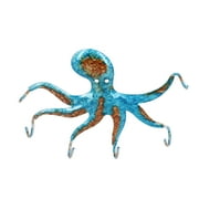 Cast Iron Octopus Wall Hook, Metal Hooks Octopus Wall Hook Space Saving  For Balcony For Bedroom For Kitchen For Bathroom