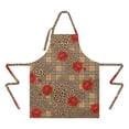 thumbnail image 2 of Pioneer Flower Floral Print Pattern Apron for Women and Men, Cotton Linen Waterproof with Pockets, Adjustable, 33x27 Inch for Kitchen, Gardening, BBQ, Salon, 2 of 6