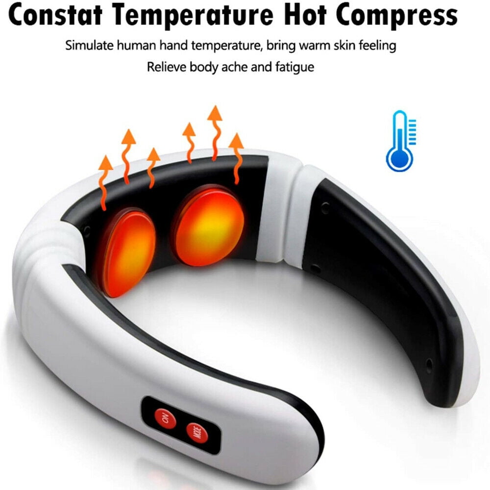  JICHAMOXY Heated Neck Massager for Pain Relief FSA or HSA  Eligible Electric Pulse Deep Tissue Cervical Massage for Women and Men Gift  : Health & Household