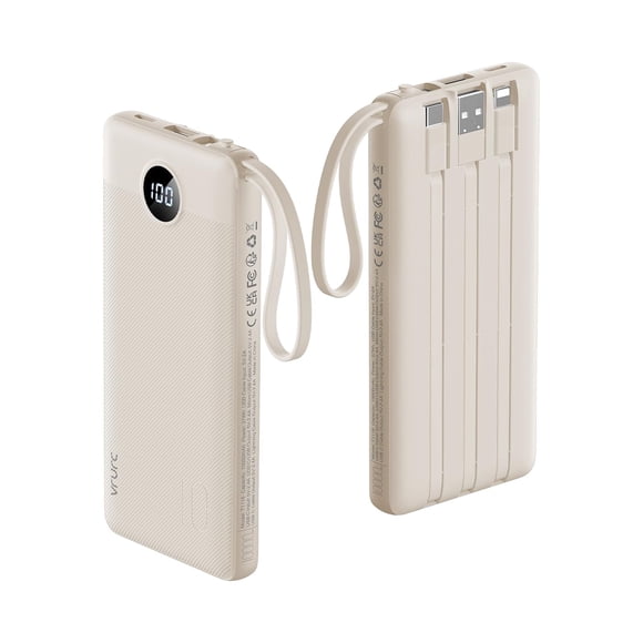 Power bank portátil VRURC de 10000 mAh con 5 salidas