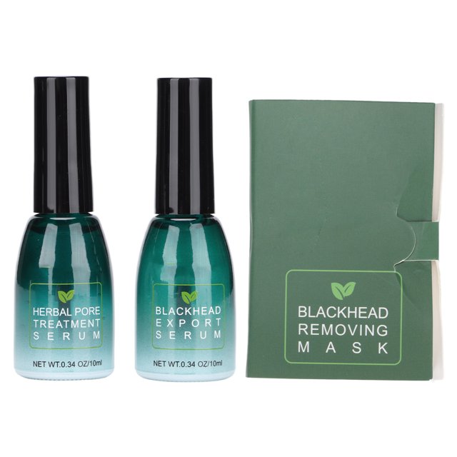 Kit De Máscara De Eliminación De Espinillas, Tratamiento De Poros, Suero Para El Cuidado De La Piel, Tiras De Poros Suaves No Irritantes Para Salón De Belleza Para Viajes En El Cergrey Pore Treatment Serum