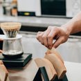thumbnail image 1 of Coffee Filter Paper Holder, V Shaped Coffee Filter Holder Stainless Steel Cone  Coffee Paper Storage Rack Dual Capacity Coffee Filter Paper Container Stand for Coffee Home, 1 of 8