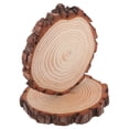 thumbnail image 1 of 2 rodajas de corteza de madera natural sin tratar, discos redondos rústicos de 18-20 cm para manualidades, proyectos de bricolaje y centros de mesa., 1 of 7