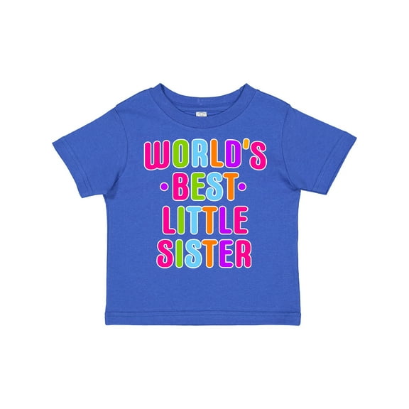 Inktastic Worlds Best Little Sister Girls Toddler T-Shirt
