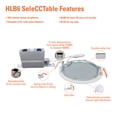 thumbnail image 6 of HLB 6 in. Adjustable CCT Canless IC Rated Dimmable Indoor, Outdoor Integrated LED Recessed Light Kit 6-Pack, 6 of 10